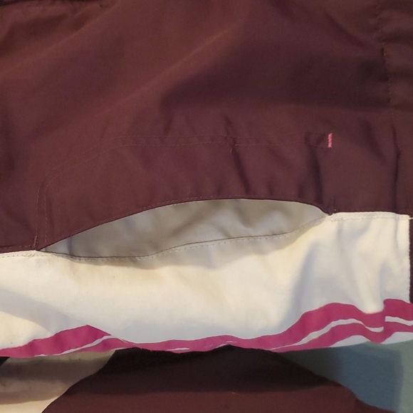 ☆HP☆ Reversible windbreaker/rain & Fleece jacket Girls S/M Pink.& Purple w/white - Picture 9 of 13